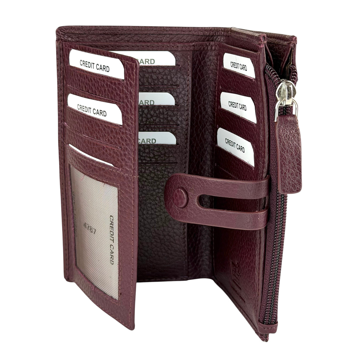 "Flat" Portafoglio in pelle grande donna RFID - immagine 2